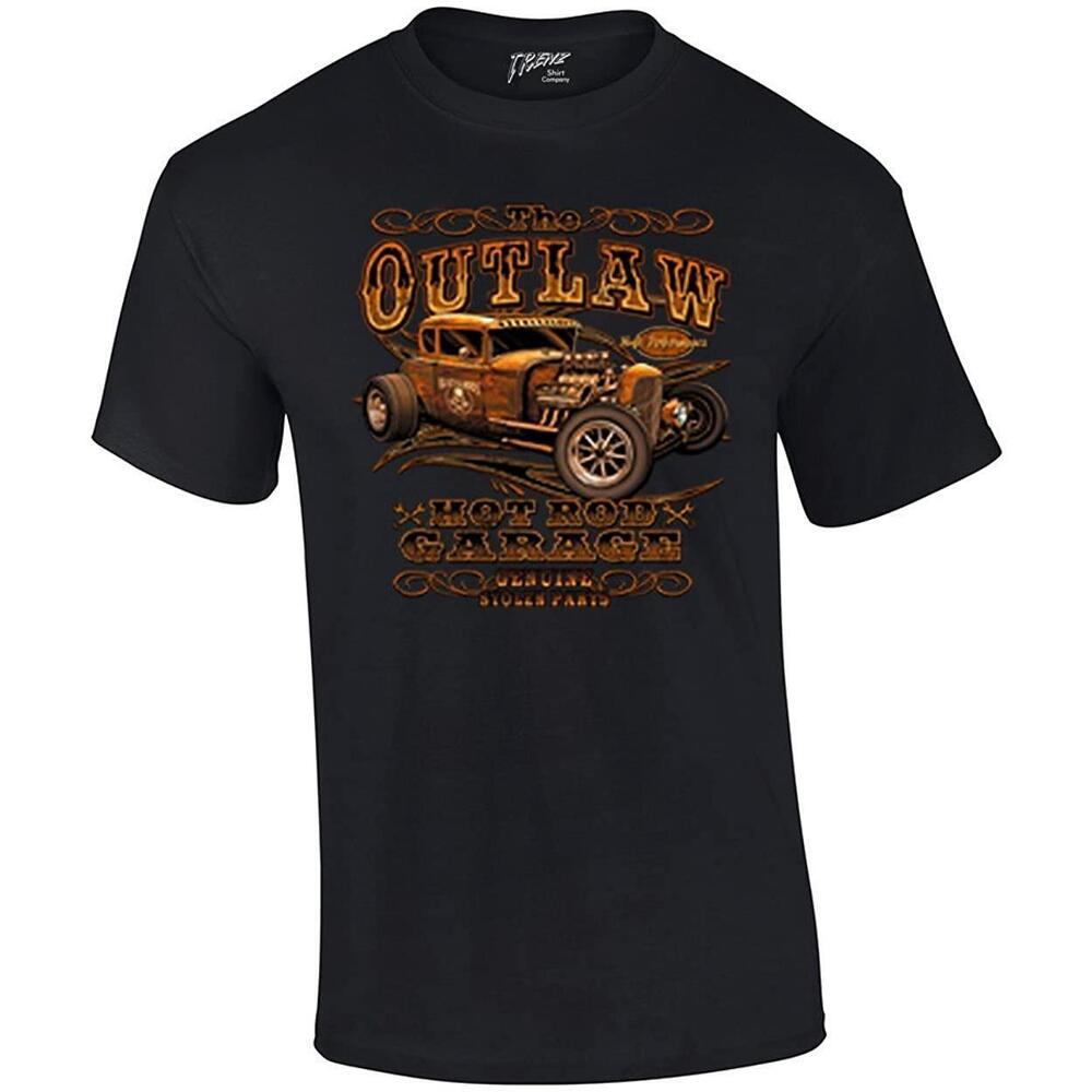 Hot Rod The Outlaw Garage Genuine Stolen Parts Vehicles Tee Mechanic Car T Shirt